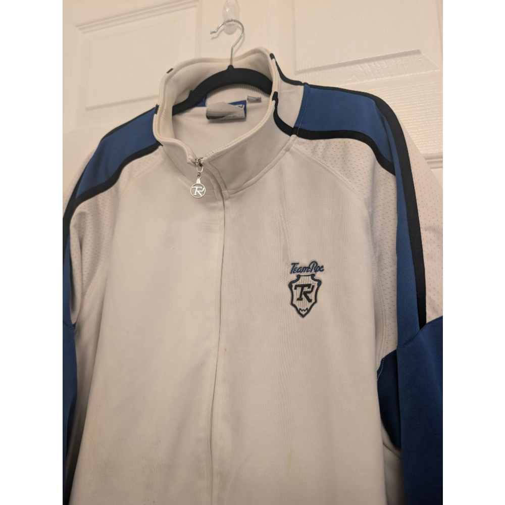 Men's Rocawear Track Jacket XXL White Blue Hip Hop streetwear